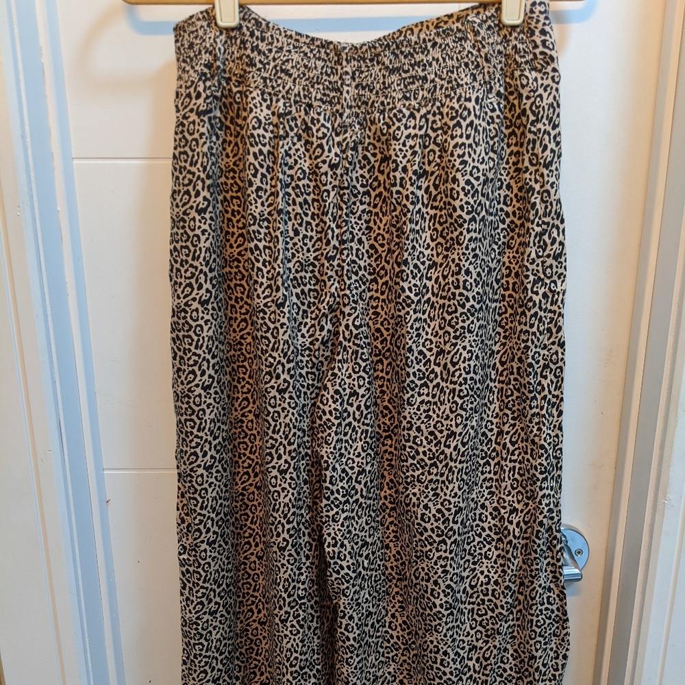 American Eagle Wide Leg Cheetah Pants
